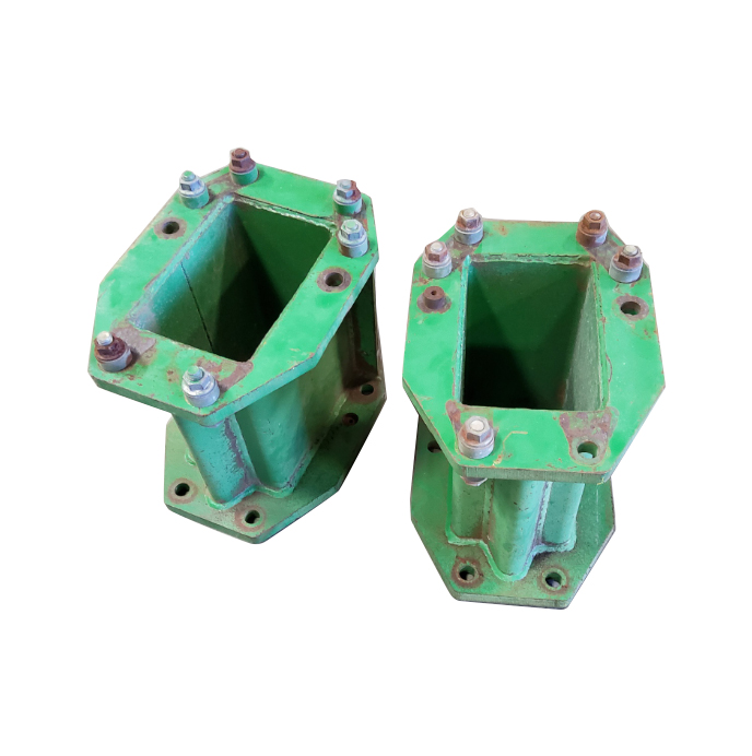 15.75"L Combine Frame Extension Ends(Left/Right), John Deere Combine 9000 Series, John Deere Green