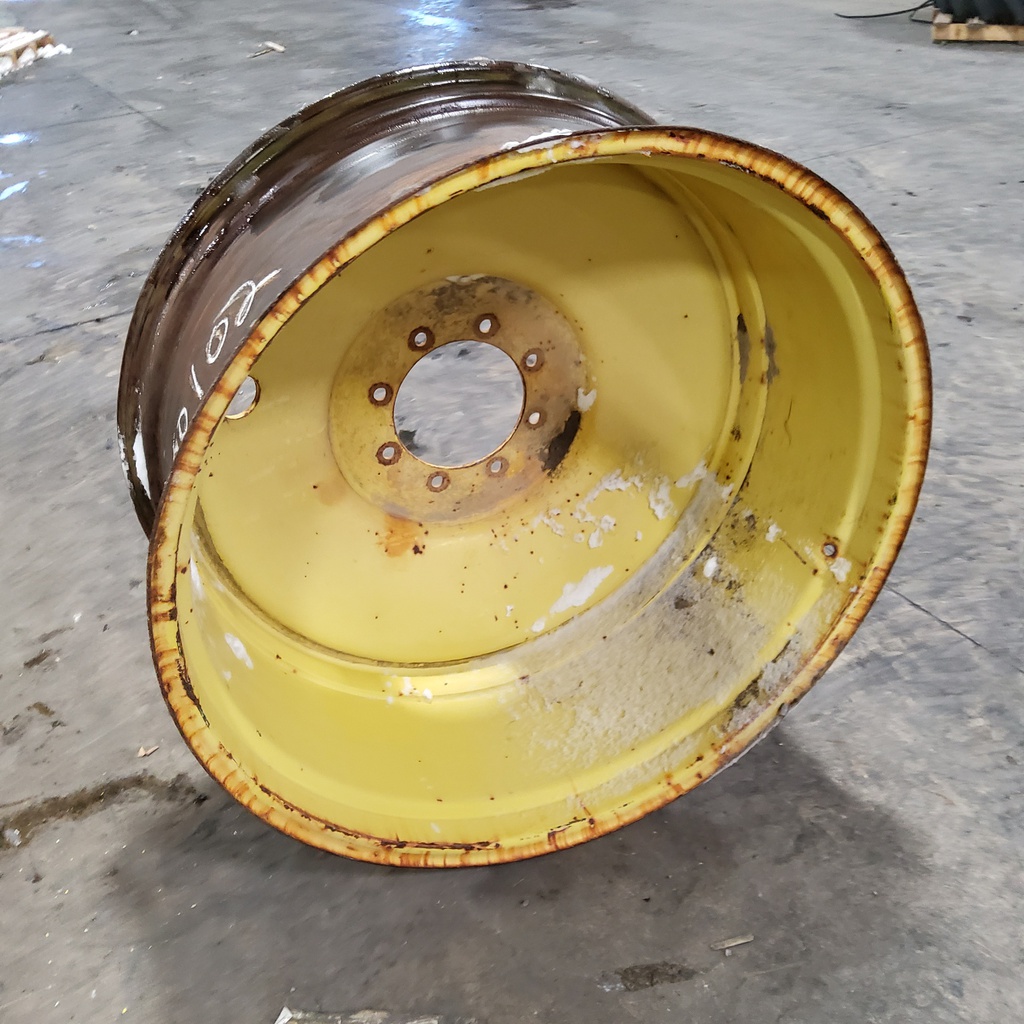 16"W x 38"D, John Deere Yellow 8-Hole Formed Plate