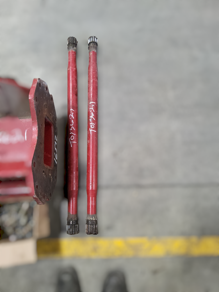 11.75"L Combine Frame Extension, w/Shafts, Hdw & Truss Rod, Case-IH Combine 2100/2300/2500 Series / New Holland ("A" Std 12/12 Spline Drive Shafts), Red