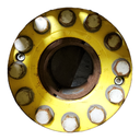 10-Hole Wedg-Lok OE Style, 4.725" (120.015mm) axle, John Deere Yellow