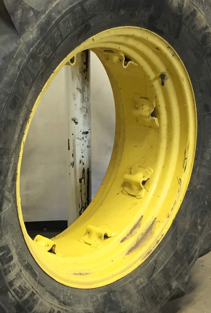 15"W x 34"D, John Deere Yellow 8-Hole Rim with Clamp/Loop Style