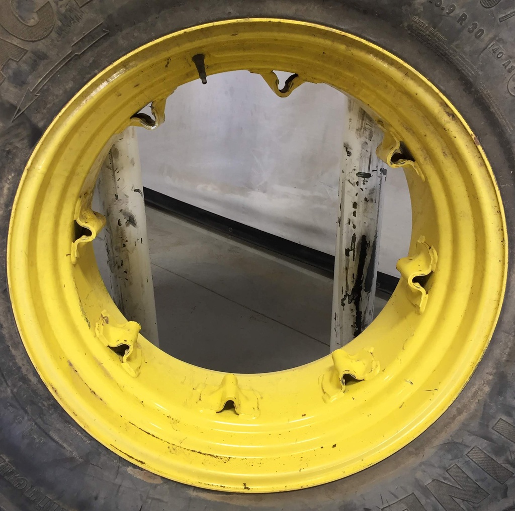 15"W x 30"D, John Deere Yellow 8-Hole Rim with Clamp/Loop Style