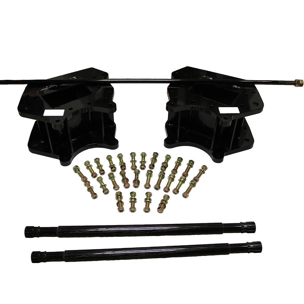 11.25"L Combine Frame Extension, w/Shafts, Hdw & Truss Rod, Case-IH Combine 5000/6000/7000 series/New Holland ("B" Prior 2016, Std 12/12 spline drive shafts), Black