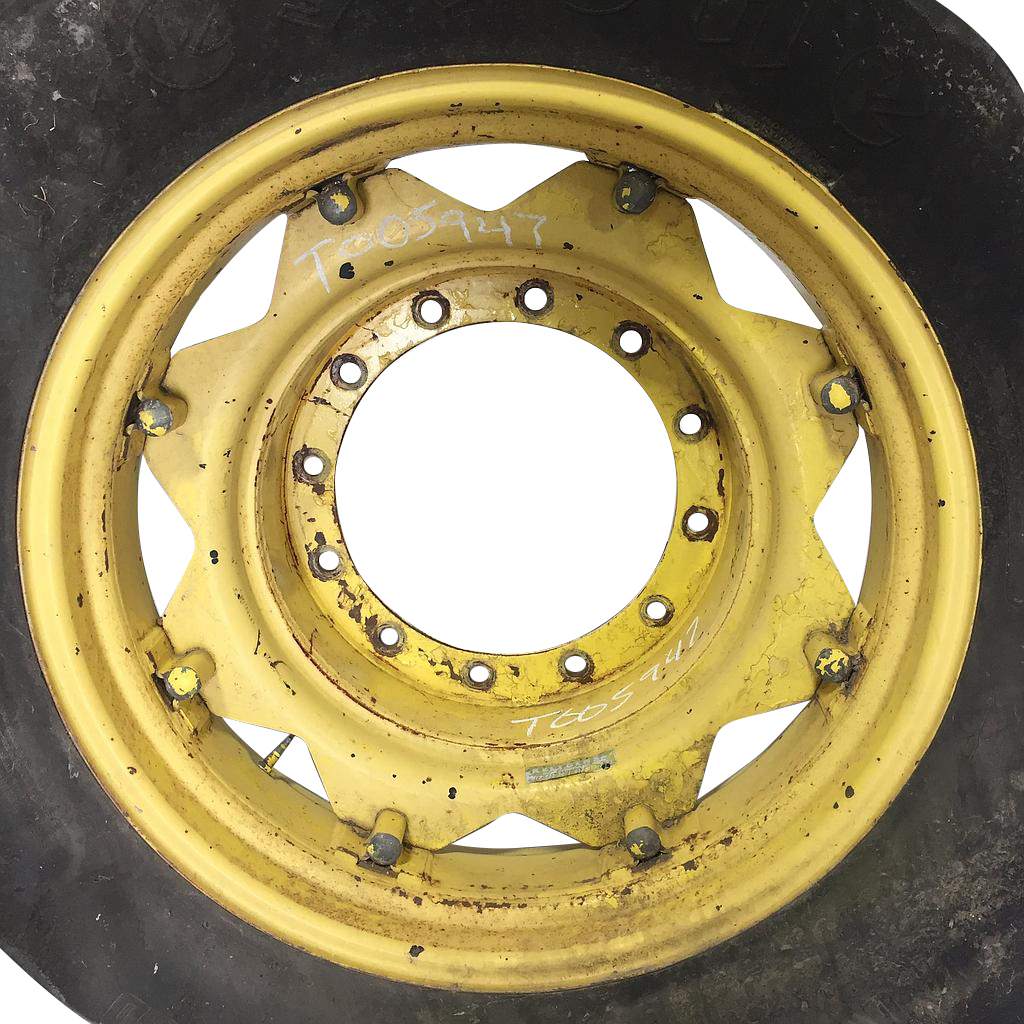 8"W x 30"D Rim with Clamp/Loop Style Rim with 12-Hole Center, John Deere Yellow