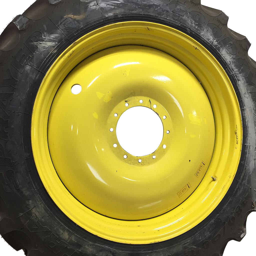 13"W x 46"D, John Deere Yellow 12-Hole Bubble Disc