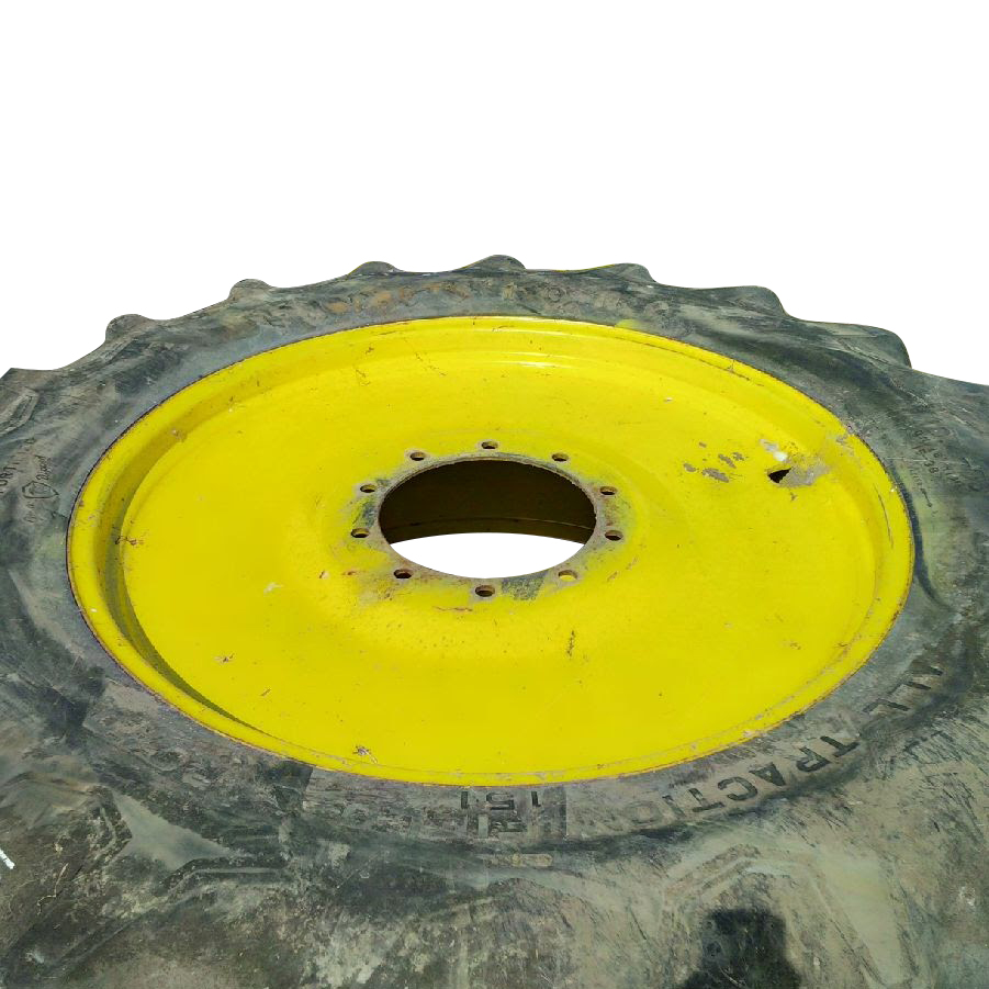 16"W x 38"D, John Deere Yellow 10-Hole Formed Plate W/Weight Holes