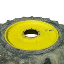 16"W x 38"D, John Deere Yellow 10-Hole Formed Plate W/Weight Holes