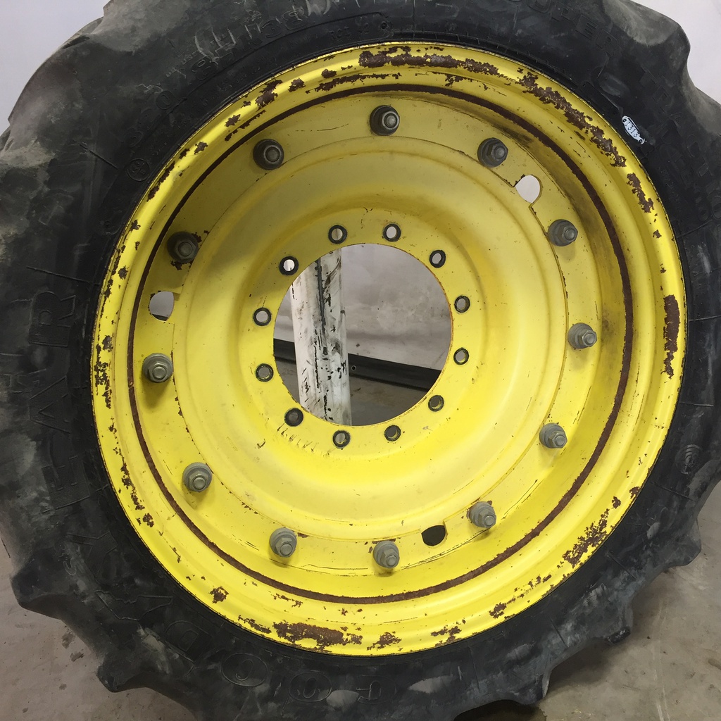 10"W x 38"D, John Deere Yellow 12-Hole Stub Disc