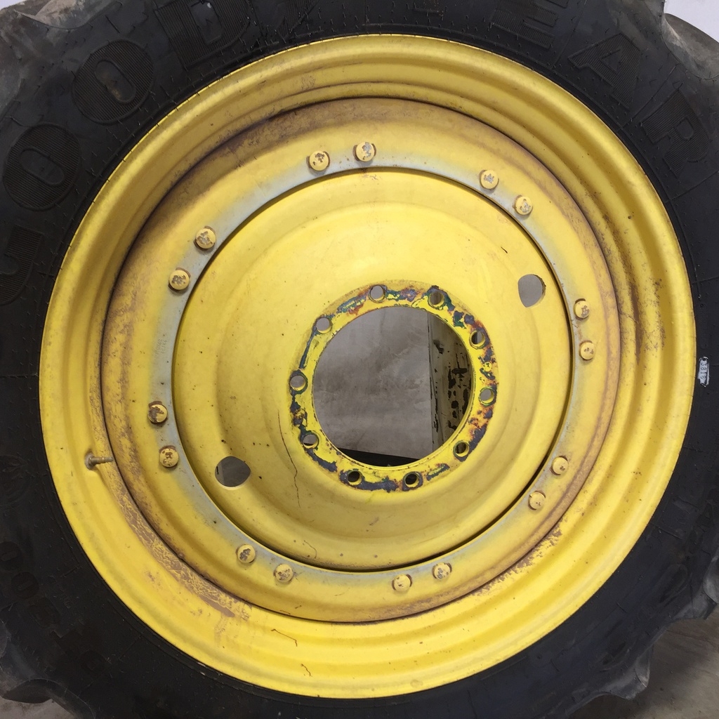 10"W x 42"D Stub Disc (groups of 2 bolts) Rim with 10-Hole Center, John Deere Yellow