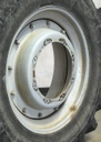 12"W x 30"D Stub Disc Rim with 8-Hole Center, Case IH Silver Mist