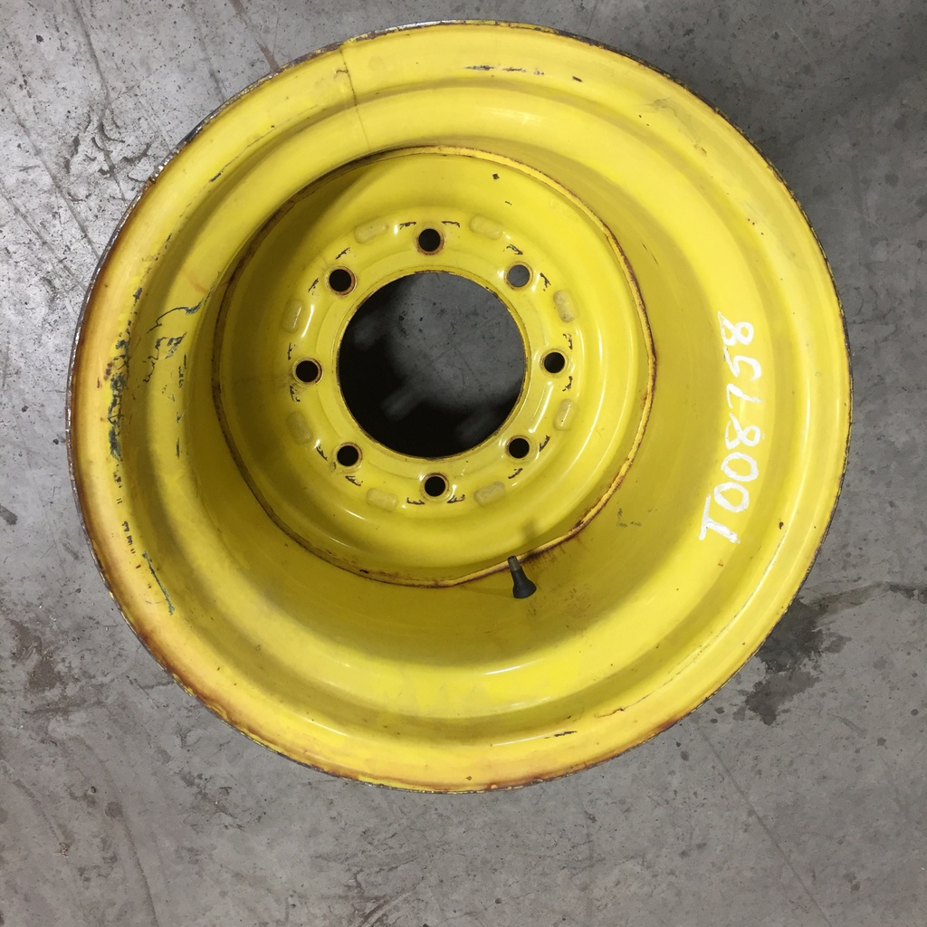 18"W x 16.1"D, John Deere Yellow 8-Hole Formed Plate