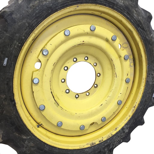 [WT008241RIM-(NRW)] 10"W x 42"D, John Deere Yellow 12-Hole Stub Disc