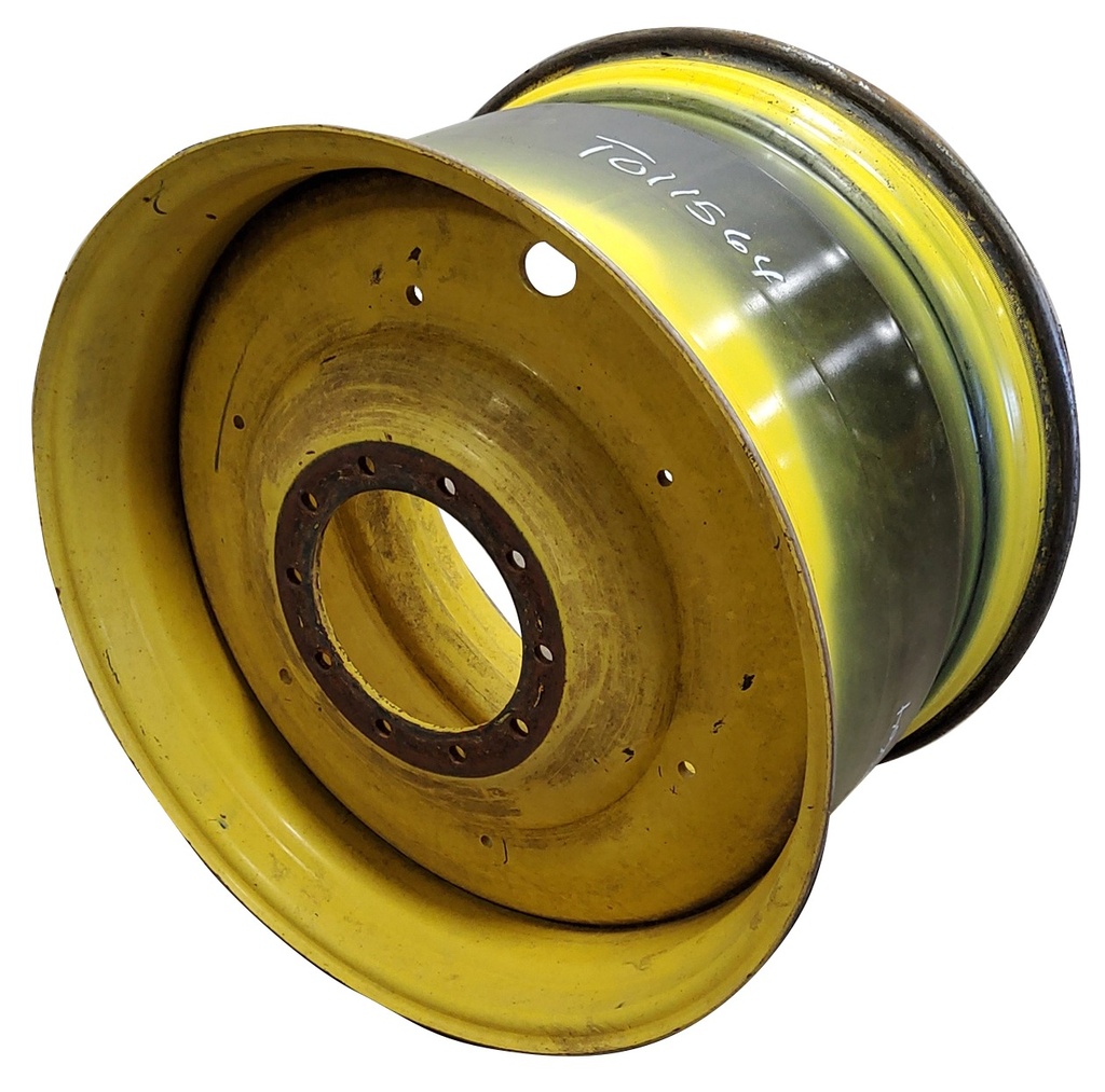 25"W x 38"D, John Deere Yellow 10-Hole Formed Plate W/Weight Holes