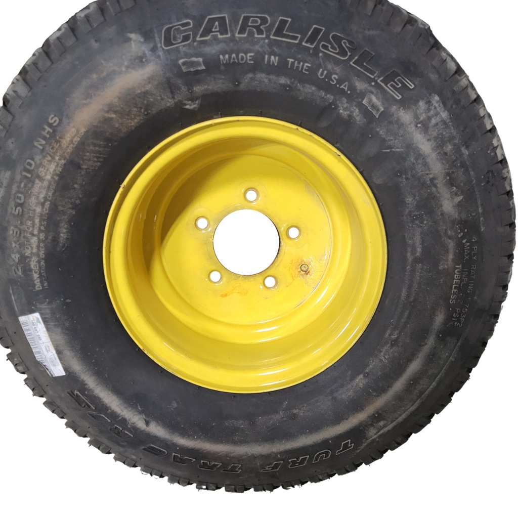 8.5"W x 10"D, John Deere Yellow 5-Hole Implement