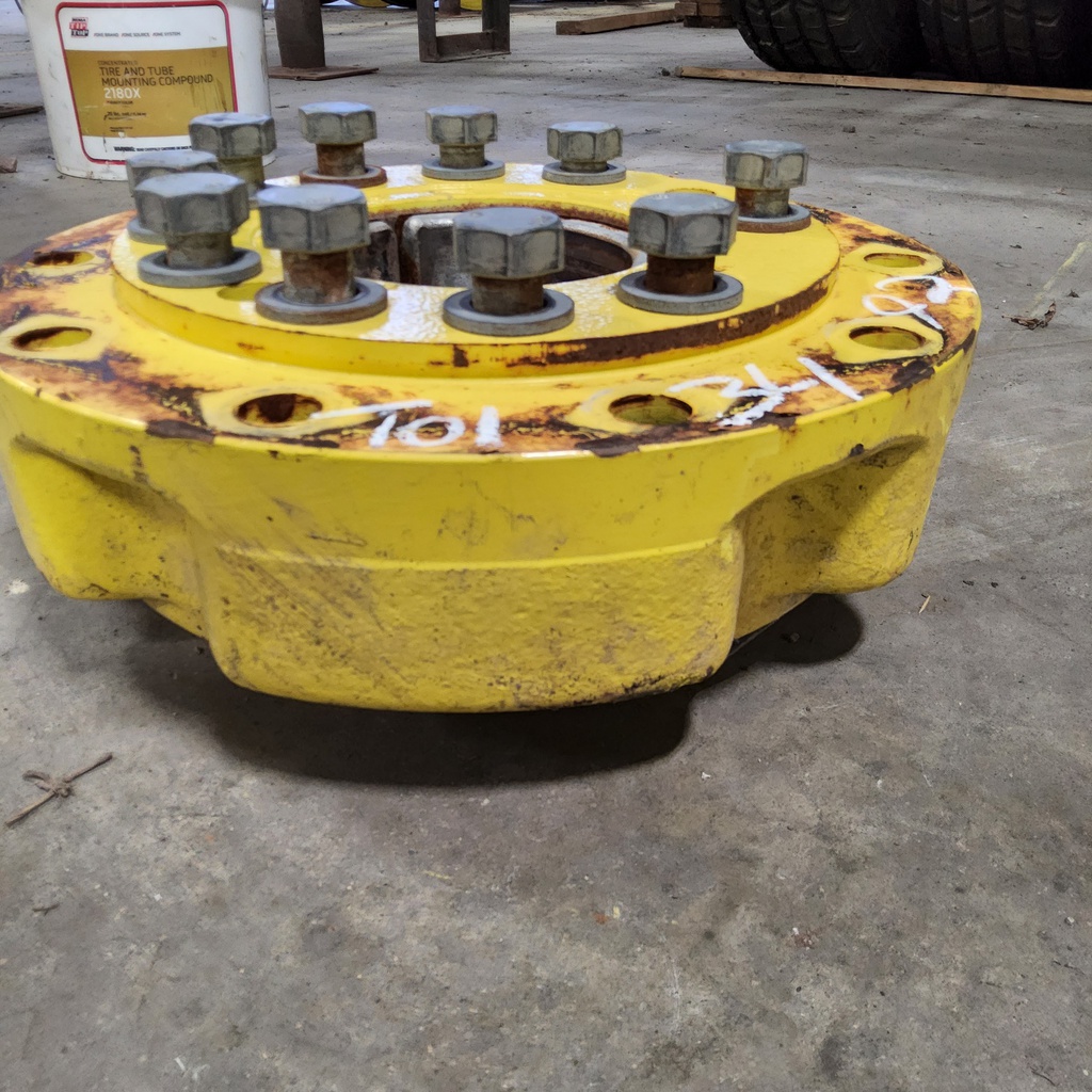 10-Hole Wedg-Lok OE Style, 4.725" (120.015mm) axle, John Deere Yellow