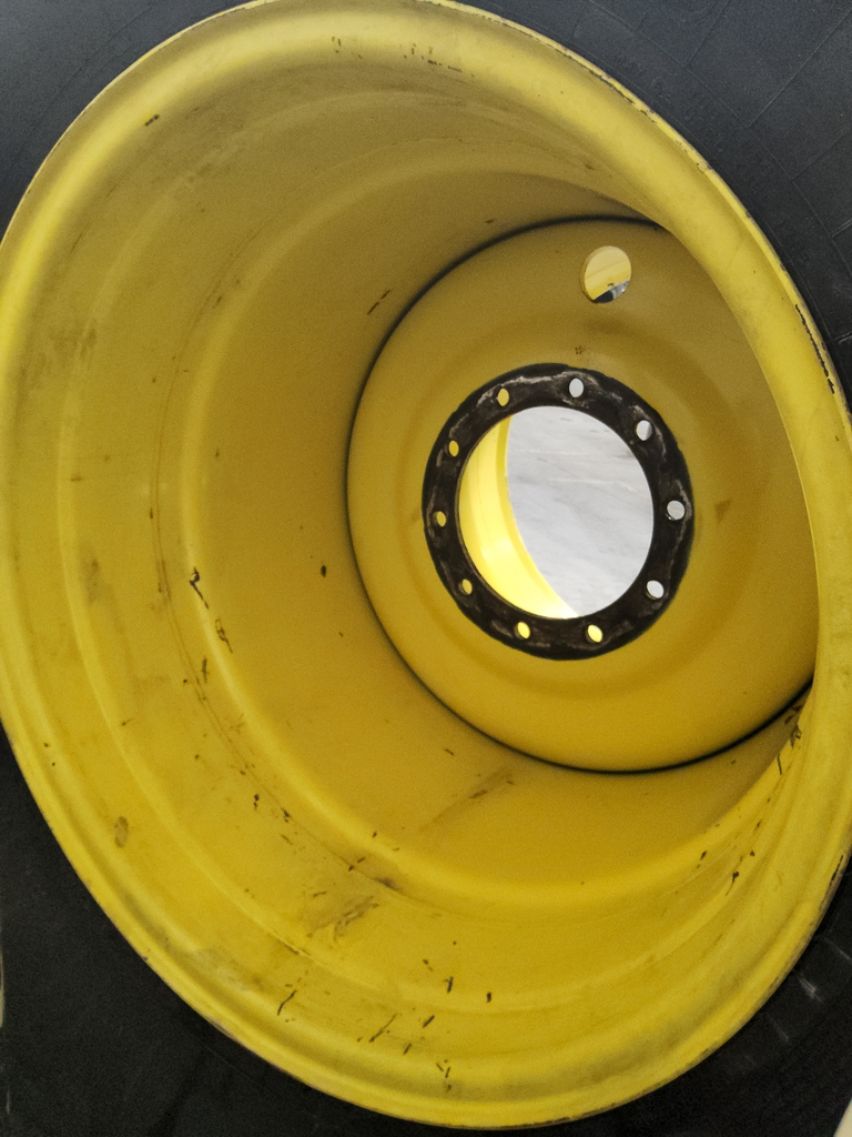 44"W x 32"D, John Deere Yellow 10-Hole Formed Plate 3-Piece