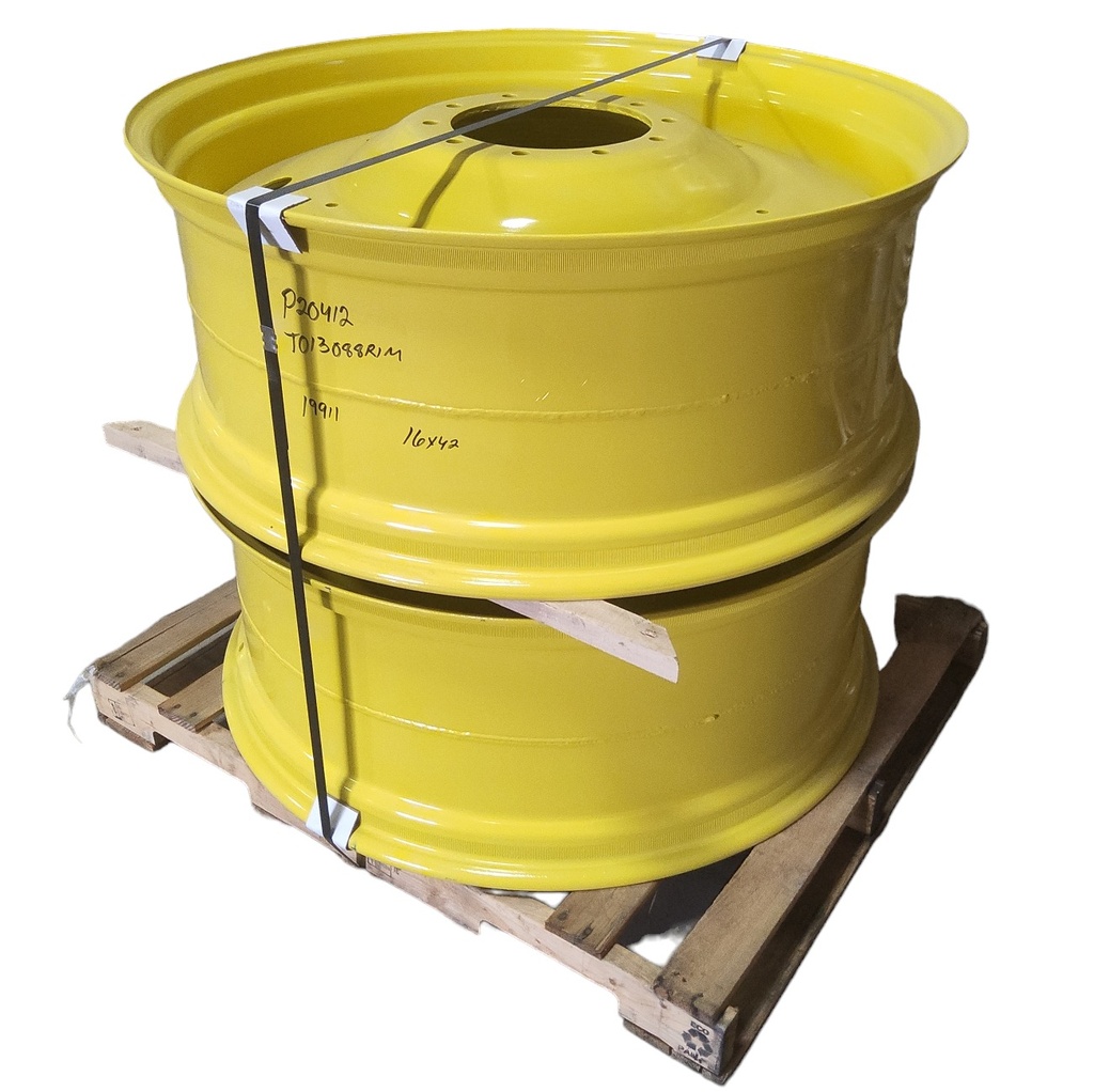 16"W x 42"D, John Deere Yellow 10-Hole Formed Plate