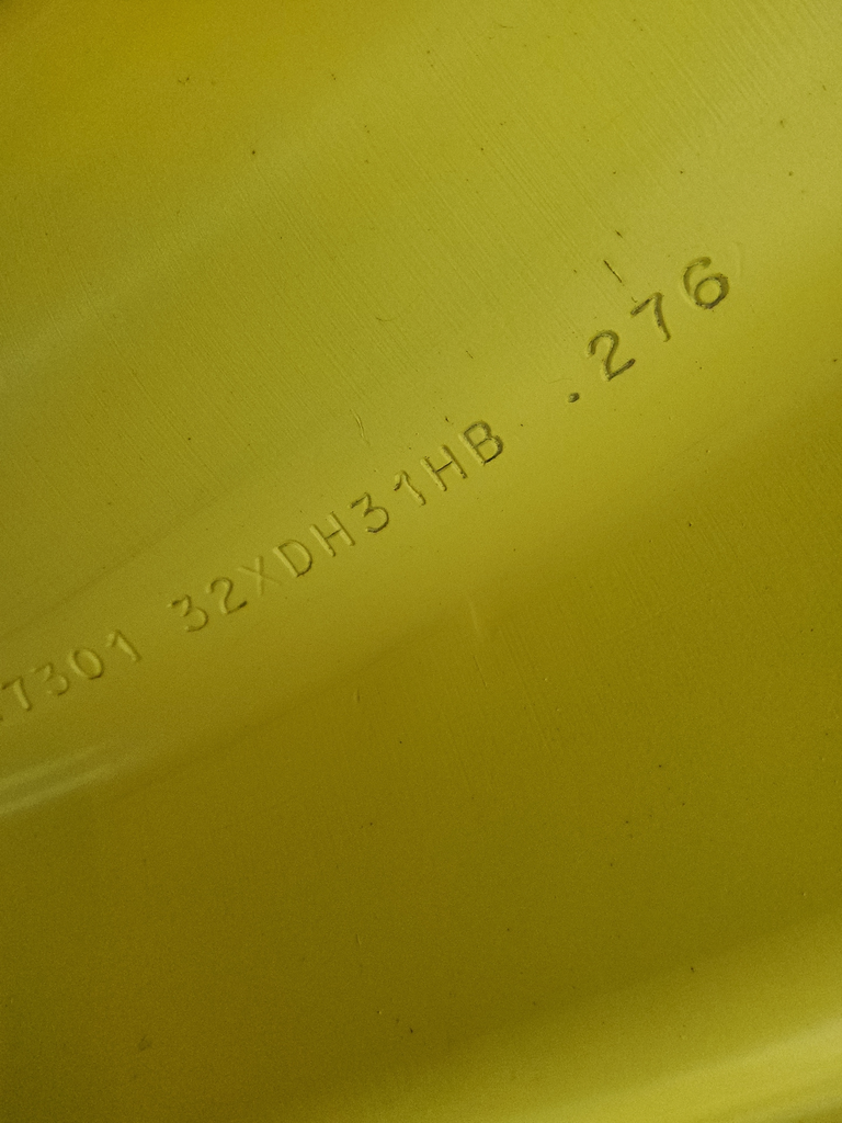 38"W x 32"D, John Deere Yellow 12-Hole Formed Plate
