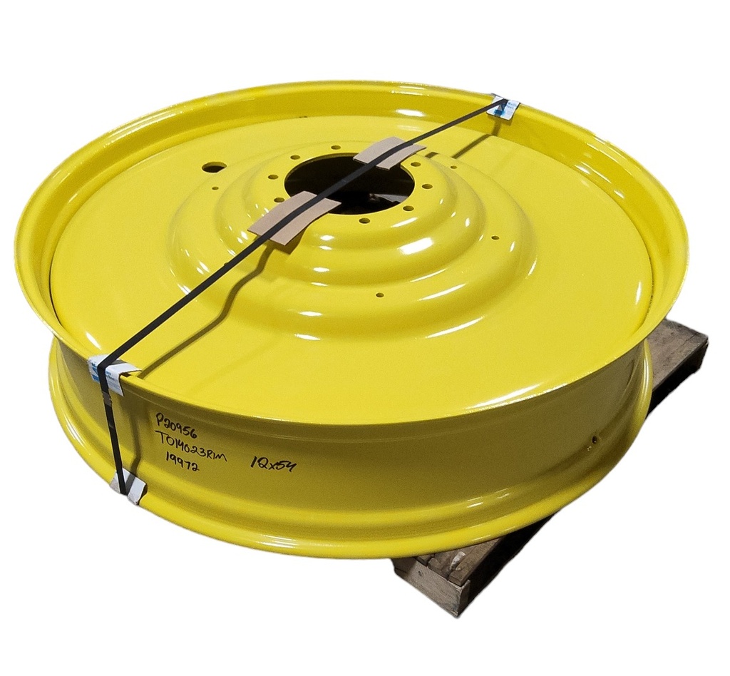 12"W x 54"D, John Deere Yellow 10-Hole Formed Plate