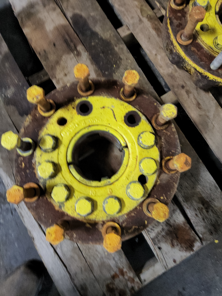 10-Hole Wedg-Lok OE Style, 4.72" (120.02mm) axle, John Deere Yellow