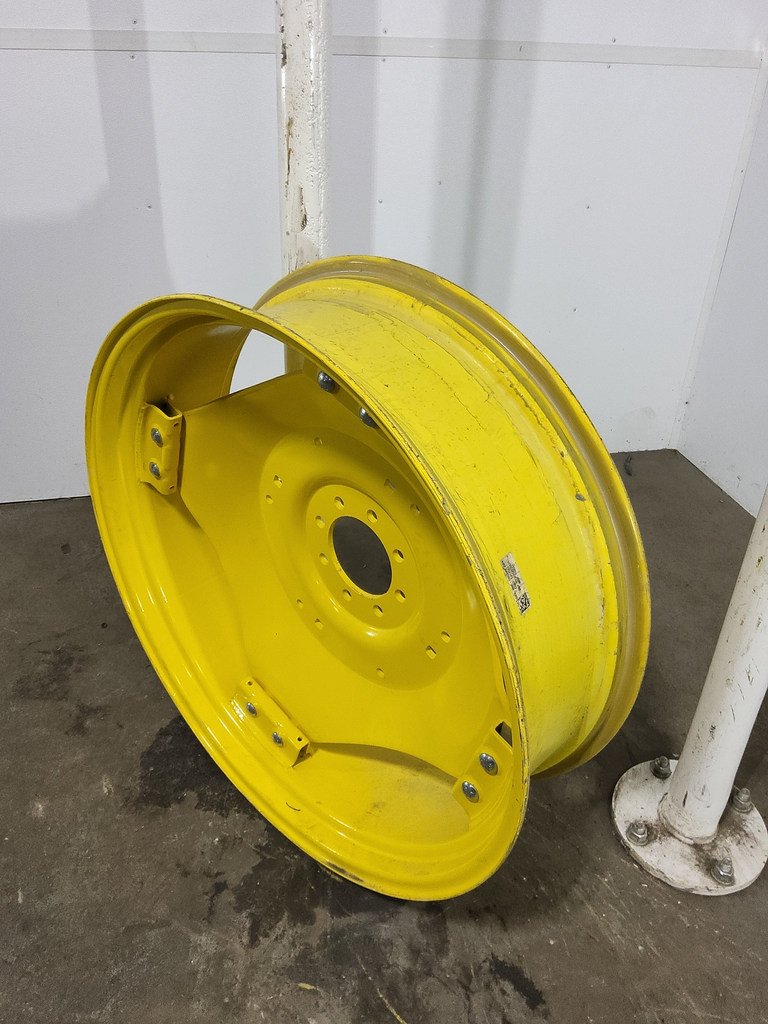 11"W x 36"D, John Deere Yellow 8-Hole Rim with Clamp/U-Clamp (groups of 2 bolts)