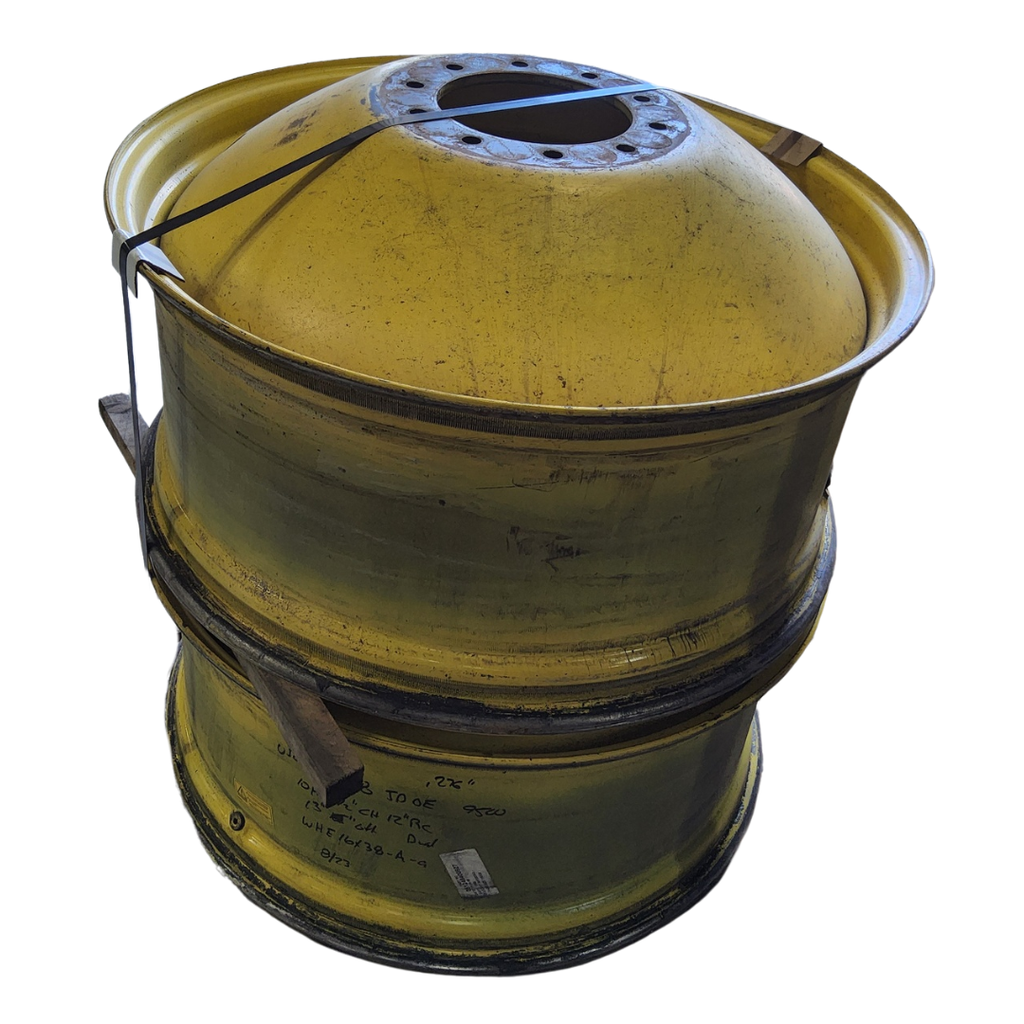 16"W x 38"D, John Deere Yellow 10-Hole Dolly Dual