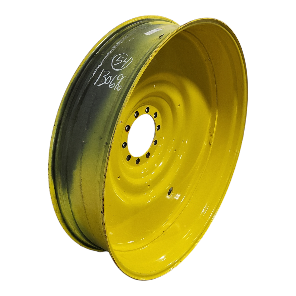 12"W x 54"D, John Deere Yellow 10-Hole Formed Plate