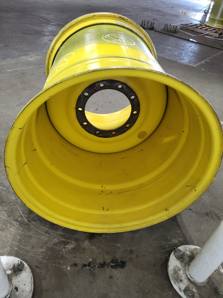 44"W x 32"D, John Deere Yellow 10-Hole 3 Piece Formed Plate