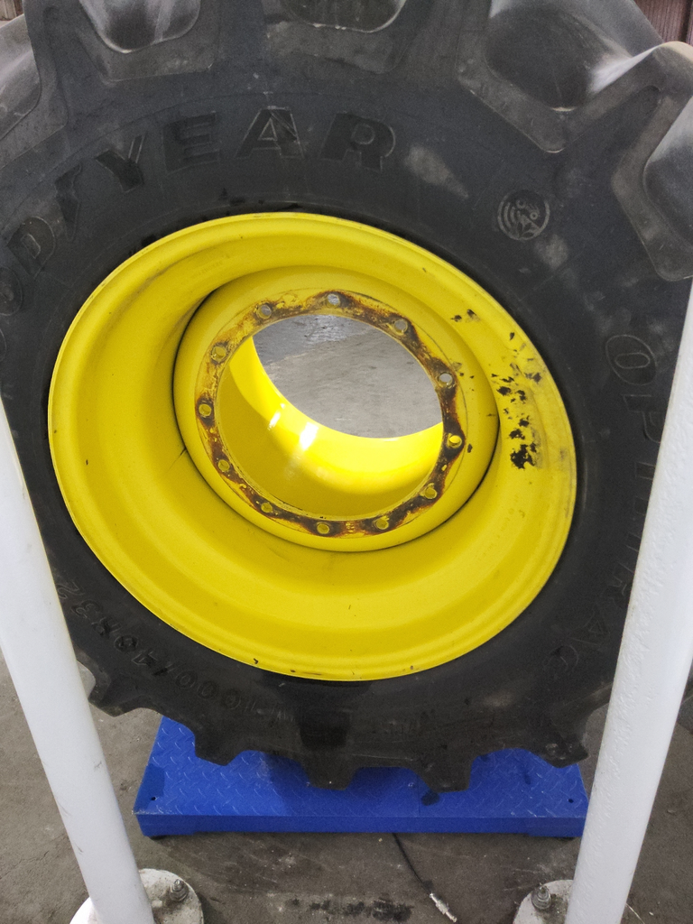 36"W x 32"D, John Deere Yellow 12-Hole Formed Plate