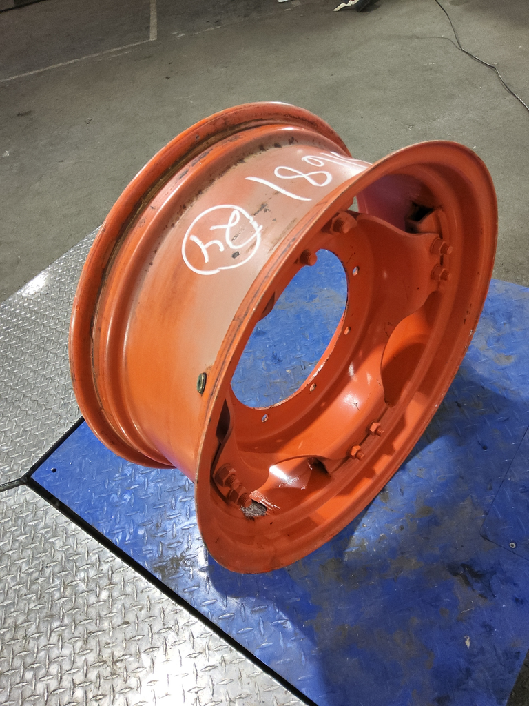 10"W x 24"D, Kubota Orange 8-Hole Rim with Clamp/Loop Style