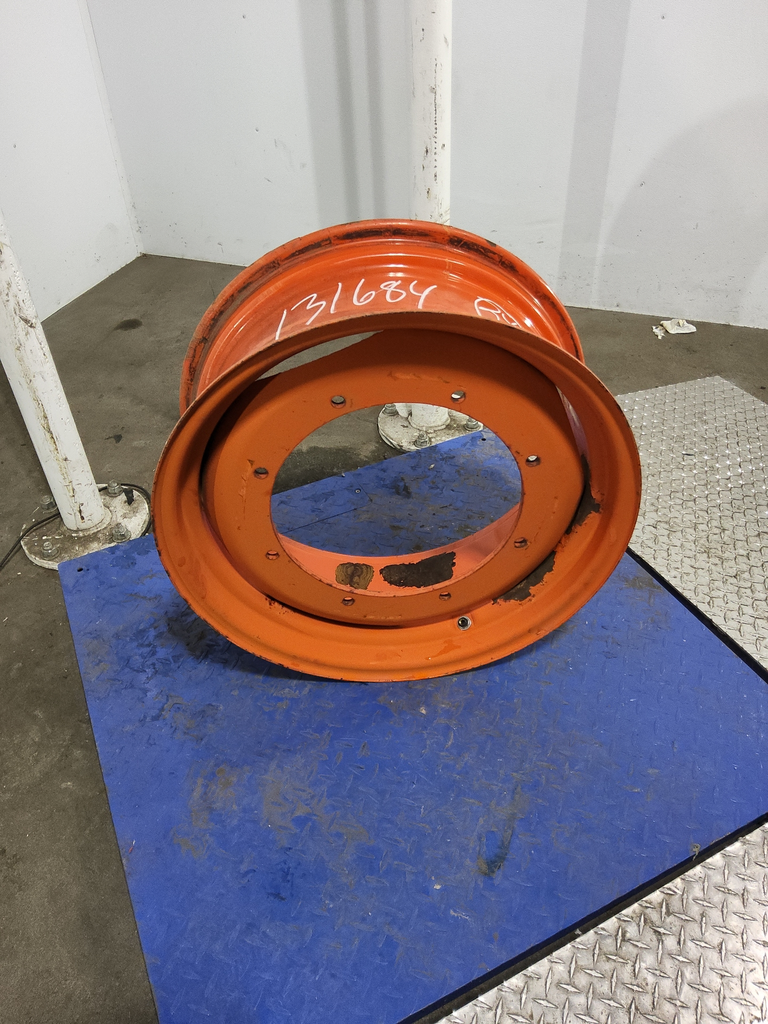 10"W x 24"D, Kubota Orange 8-Hole Stamped Plate