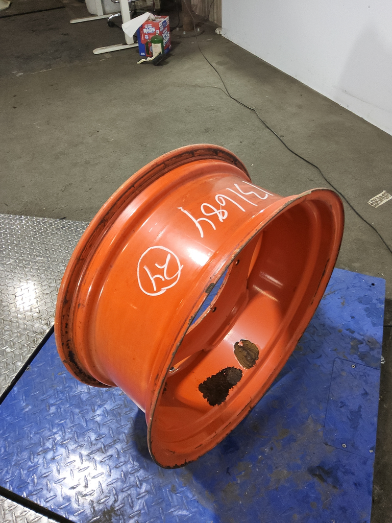 10"W x 24"D, Kubota Orange 8-Hole Stamped Plate