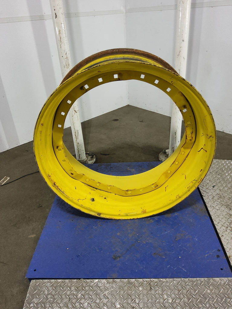 15"W x 34"D, John Deere Yellow 12-Hole Waffle Wheel (Groups of 3 bolts)