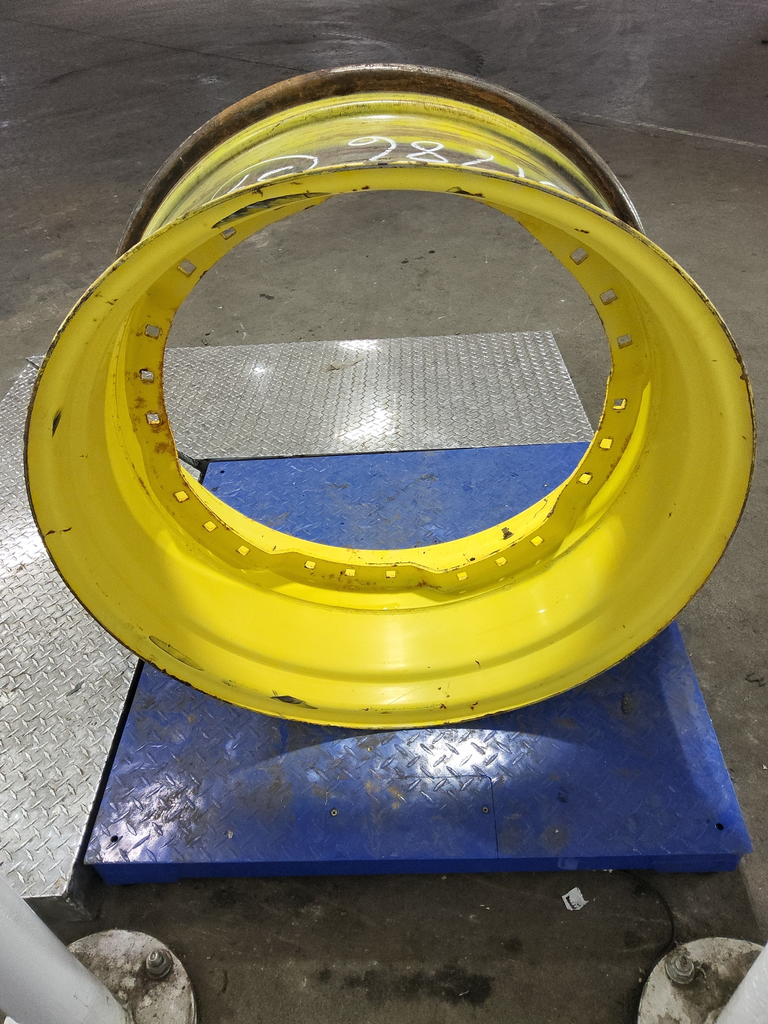15"W x 34"D, John Deere Yellow 12-Hole Waffle Wheel (Groups of 3 bolts)