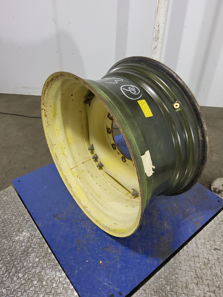 15"W x 30"D, John Deere Yellow 12-Hole Waffle Wheel (Groups of 3 bolts)