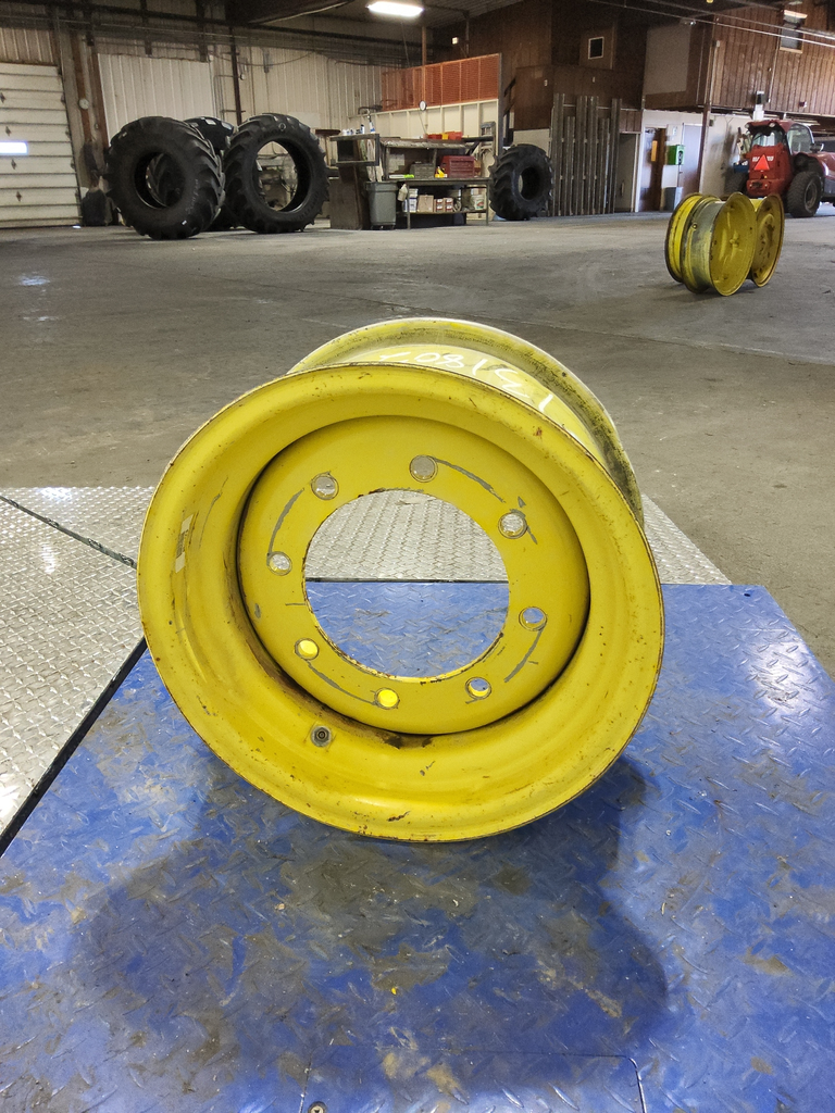 9"W x 18"D, John Deere Yellow 8-Hole Flat Plate