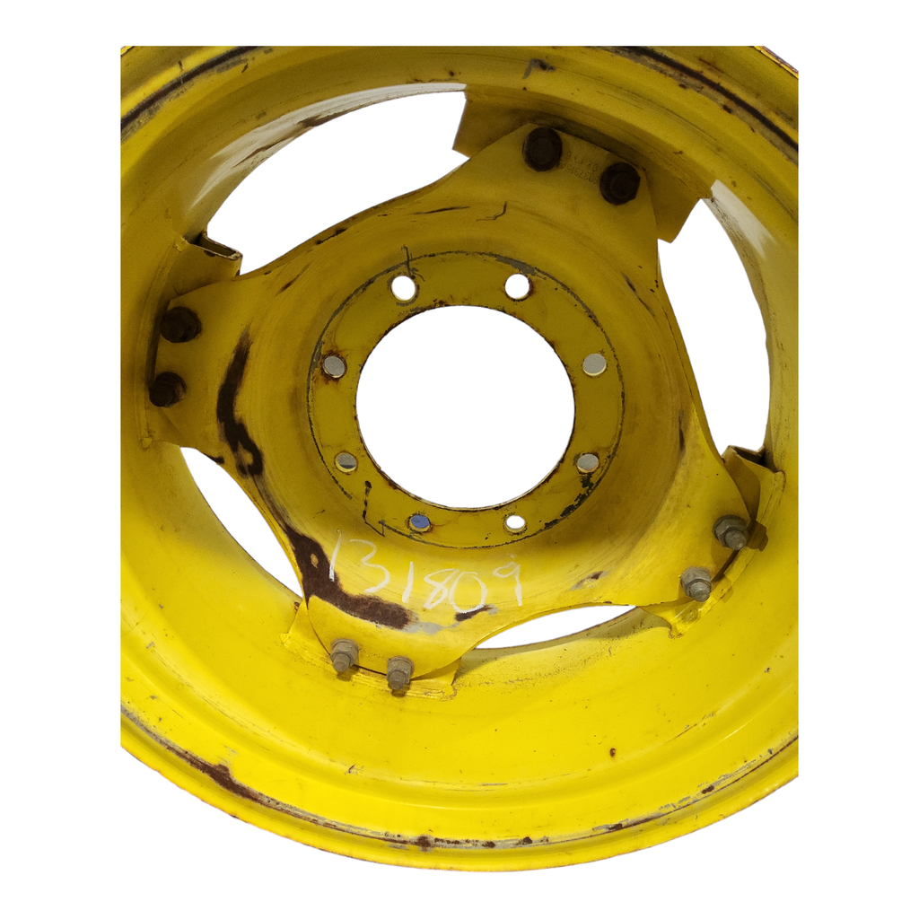 8-Hole Rim with Clamp/Loop Style (groups of 2 bolts) Center for 24" Rim, John Deere Yellow