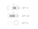 BOLT KIT FOR CASE 2388 FRAME EXT KIT