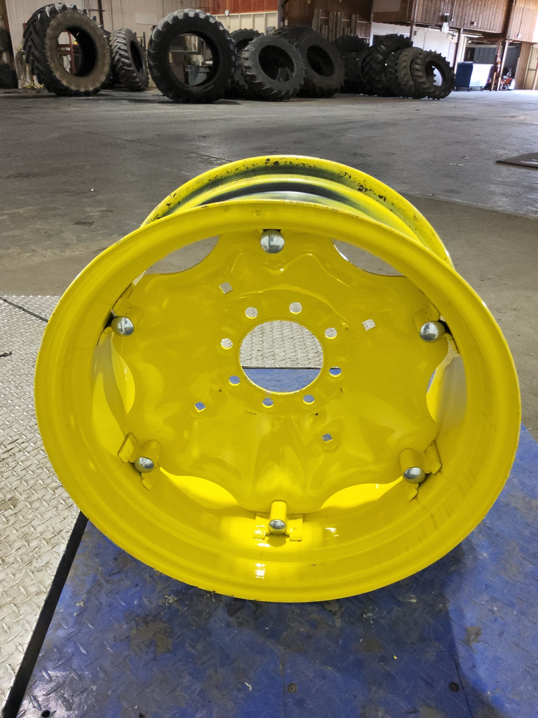 12"W x 24"D, John Deere Yellow 6-Hole Rim with Clamp/Loop Style