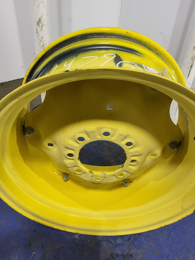 12"W x 24"D, John Deere Yellow 6-Hole Rim with Clamp/Loop Style