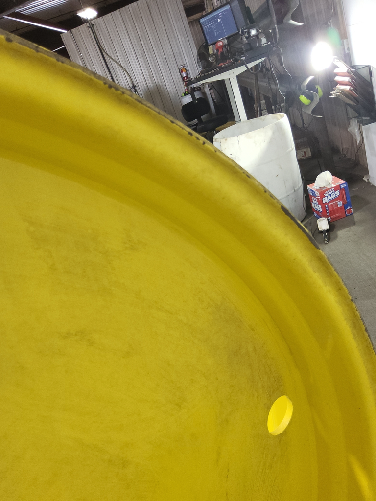 10"W x 54"D, John Deere Yellow 10-Hole Spun Disc