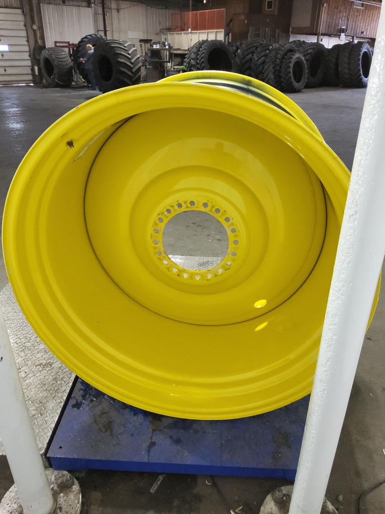 28"W x 46"D, John Deere Yellow 20-Hole Formed Plate