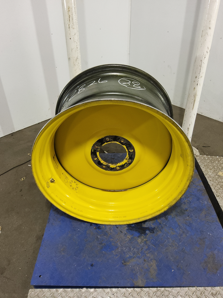 18"W x 28"D, John Deere Yellow 8-Hole Formed Plate