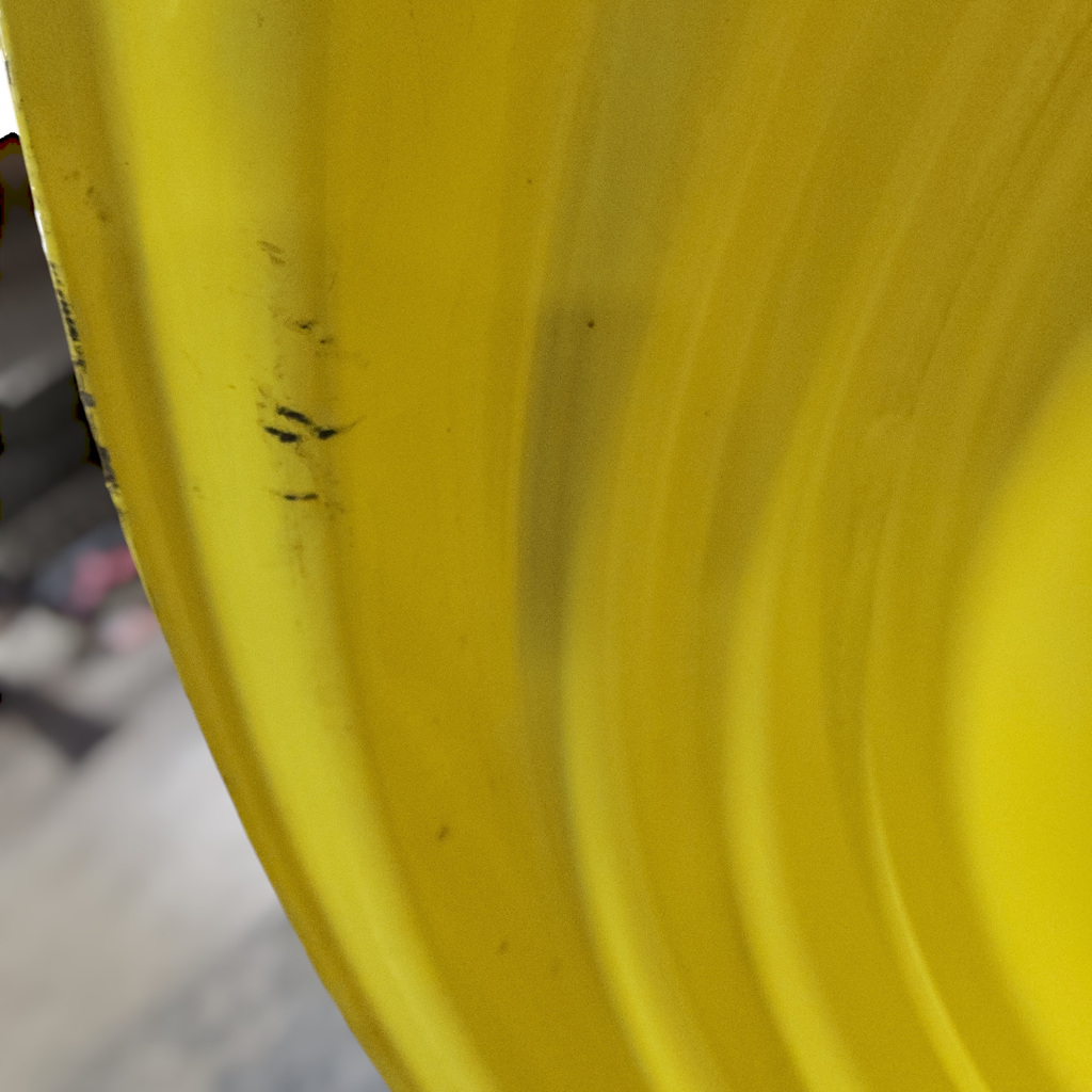 15"W x 50"D, John Deere Yellow 10-Hole Formed Plate