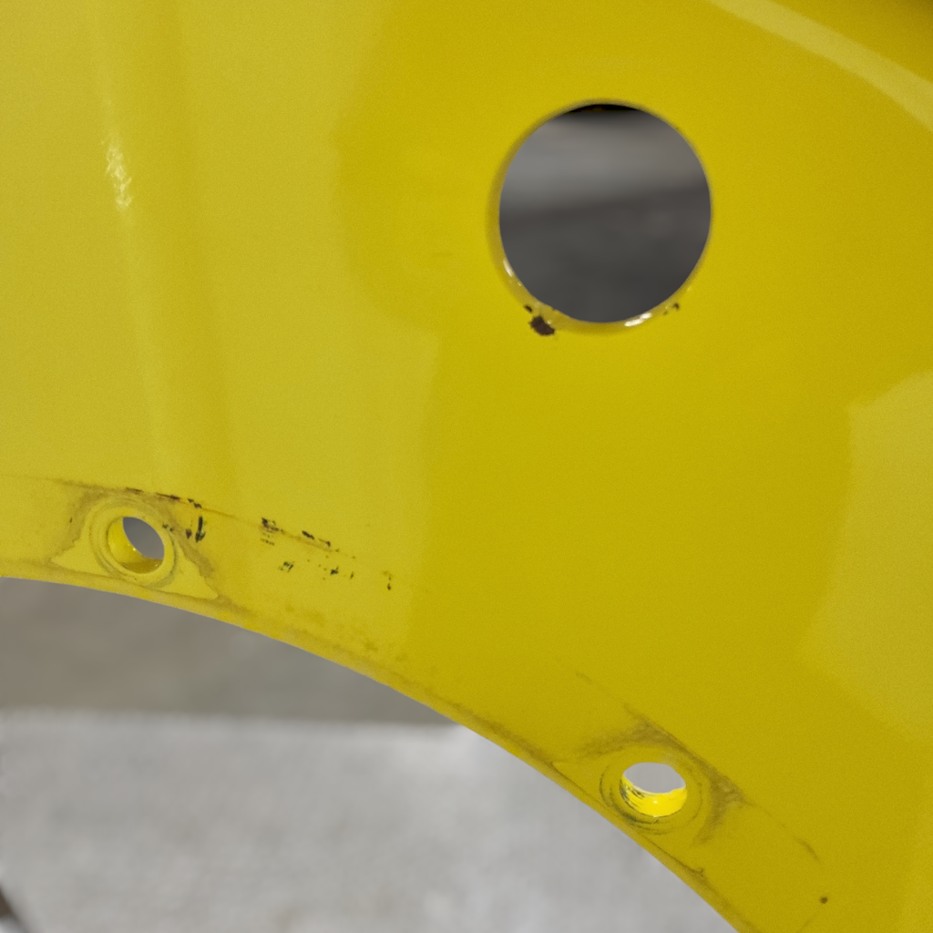 12"W x 54"D, John Deere Yellow 12-Hole Stub Disc