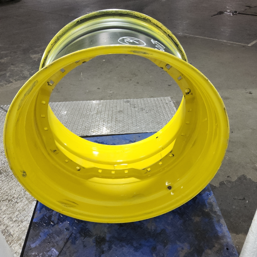 23"W x 34"D, John Deere Yellow 12-Hole Waffle Wheel (Groups of 3 bolts)