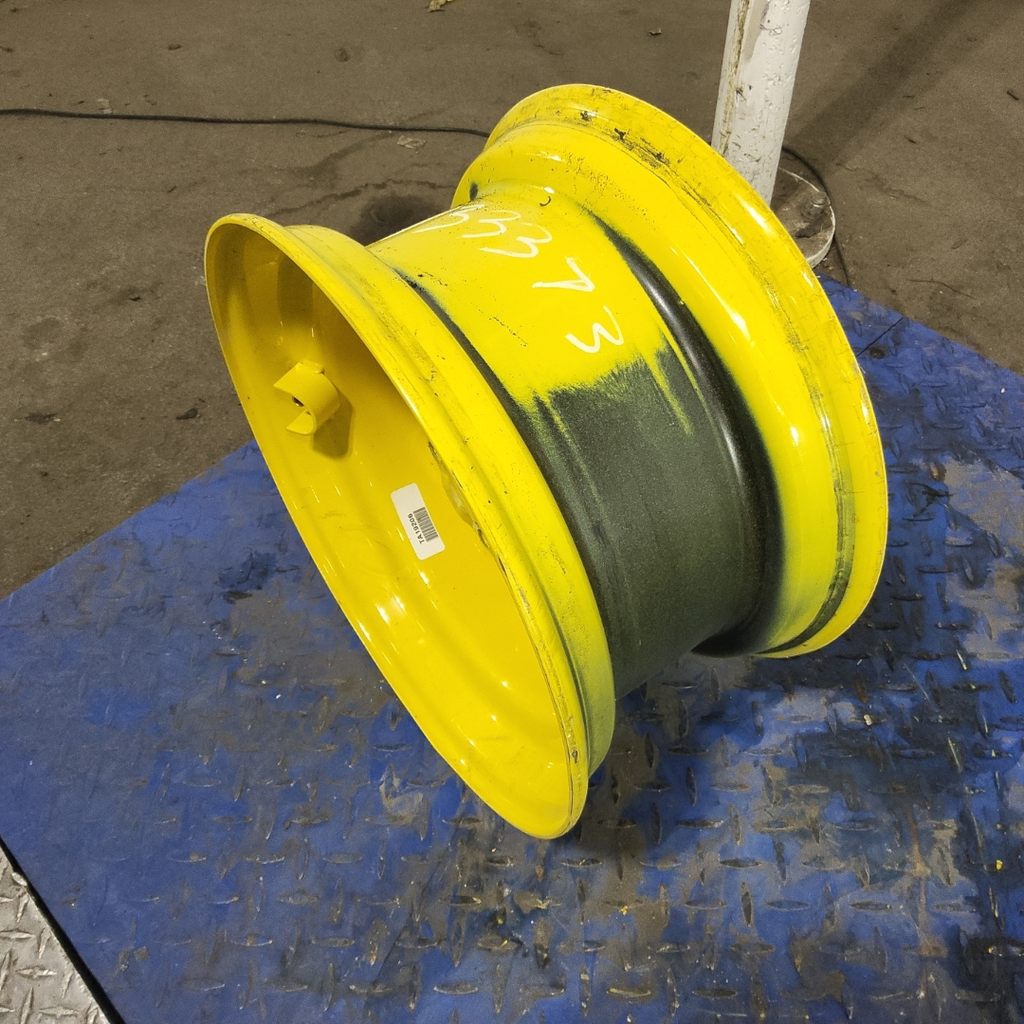 8.25"W x 16.5"D, John Deere Yellow 6-Hole Spun Disc