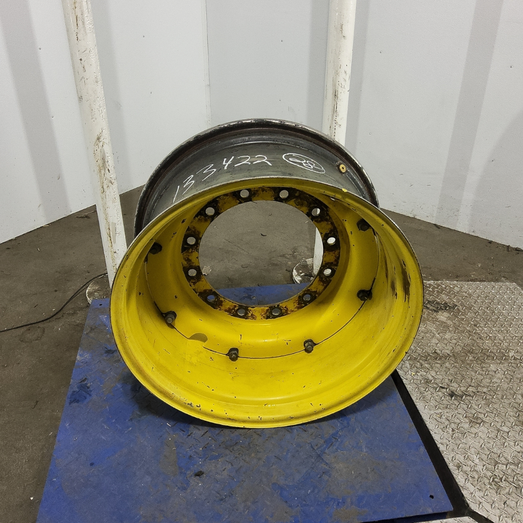 15"W x 28"D, John Deere Yellow 8-Hole Rim with Clamp/Loop Style
