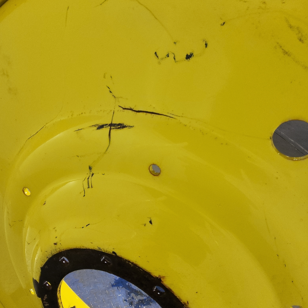 12"W x 54"D, John Deere Yellow 10-Hole Formed Plate
