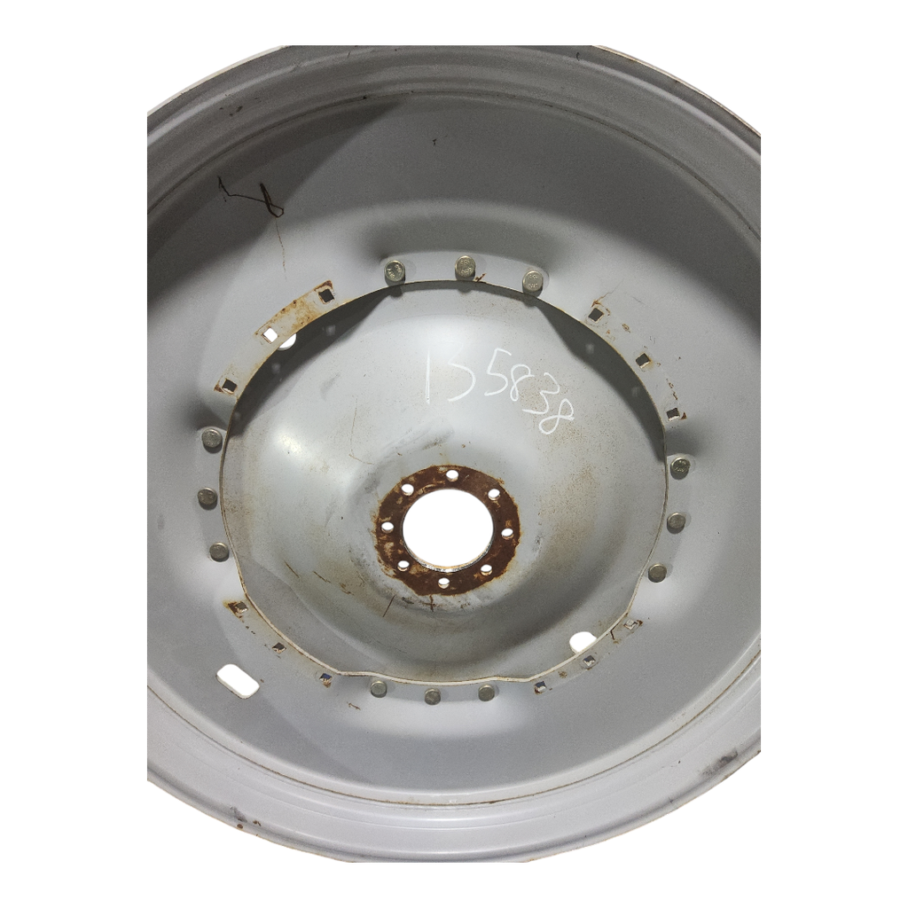 8-Hole Waffle Wheel (Groups of 3 bolts) Center for 38"-54" Rim, Agco Corp Gray